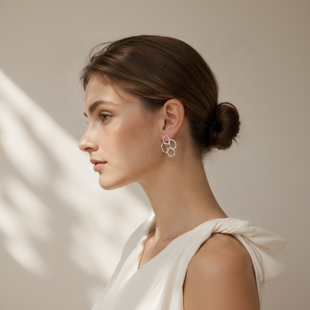 Flora Openwork Flower Earrings