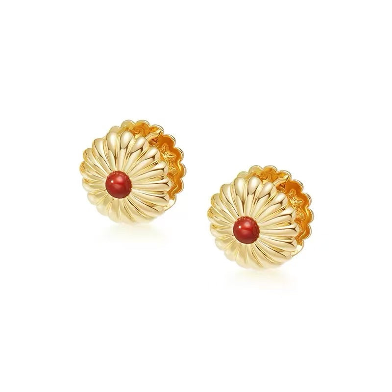 Daisy Stone Stud Earrings