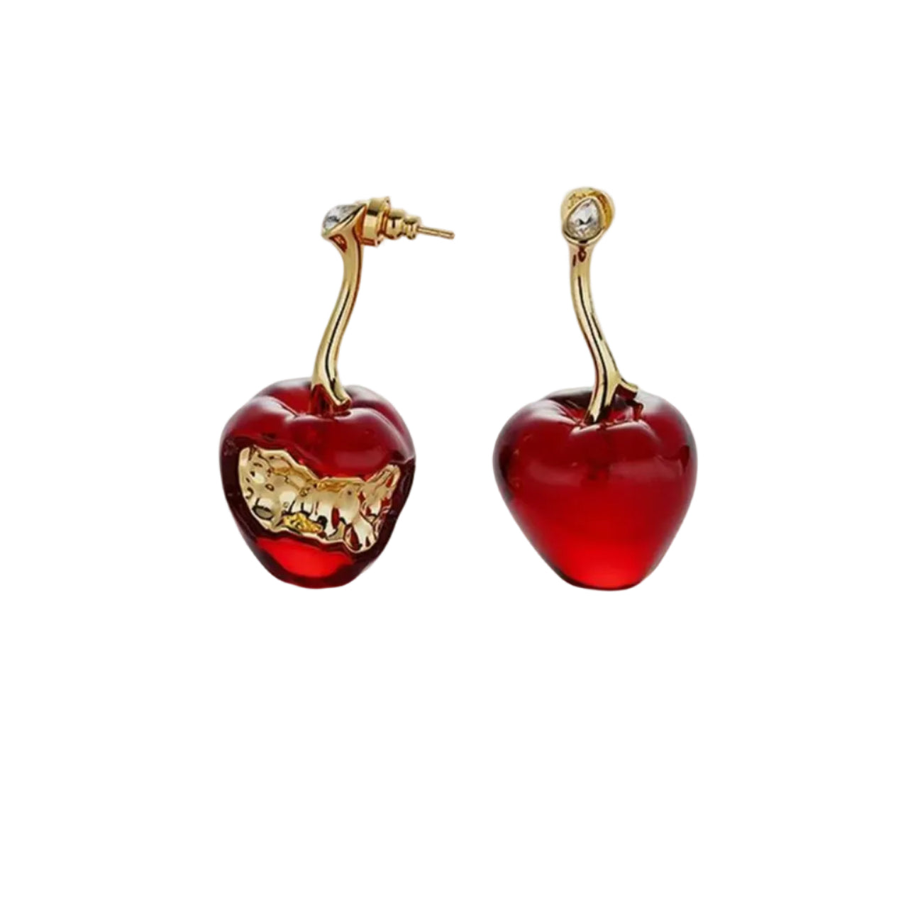 Bitten Apple Drop Earrings