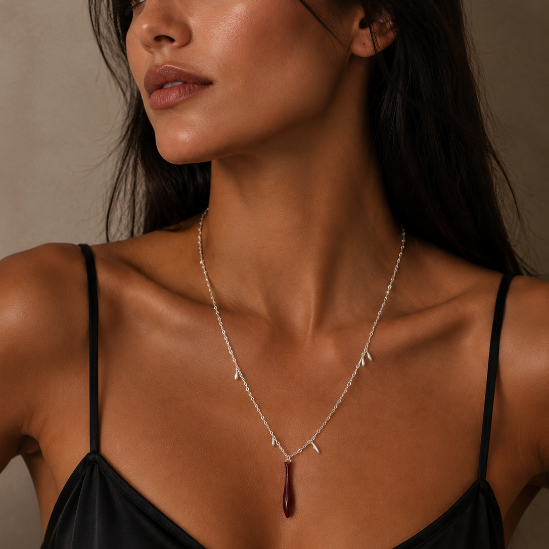 Mystic Agate Fish Pendant Necklace
