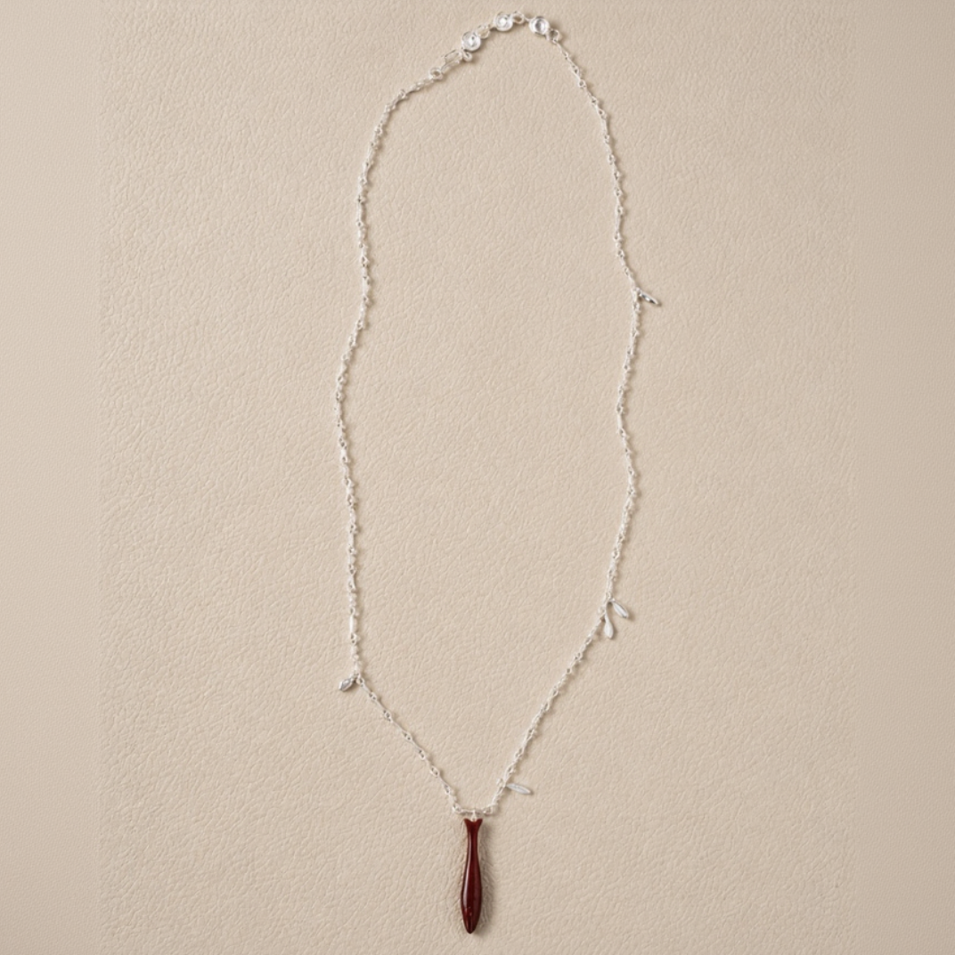 Mystic Agate Fish Pendant Necklace