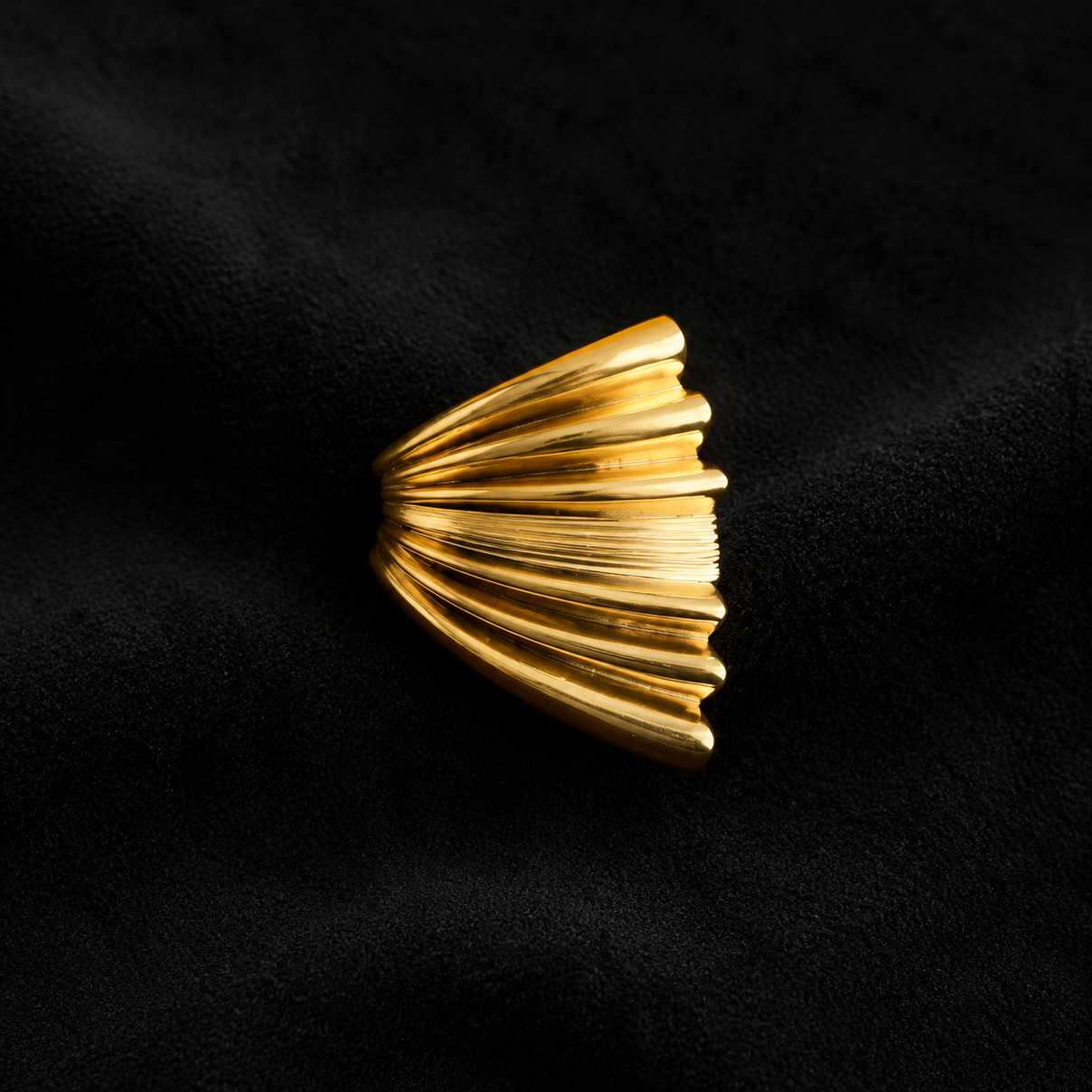 Palm Leaf Sculptural Ring
