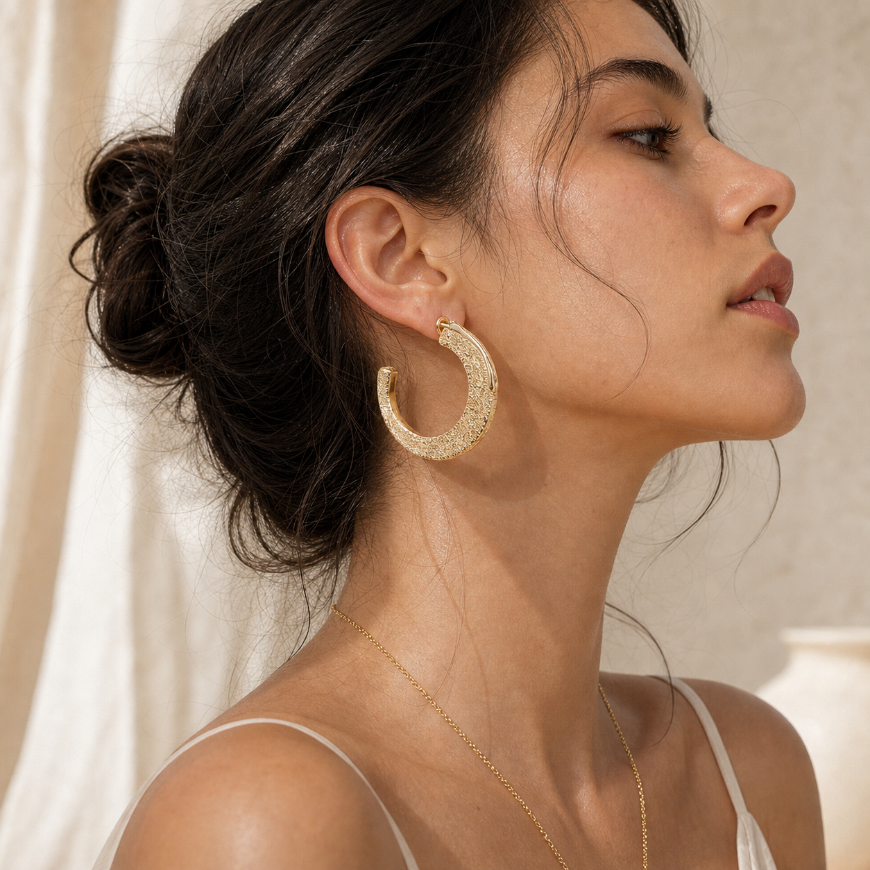 Gilded Crescent Earrings