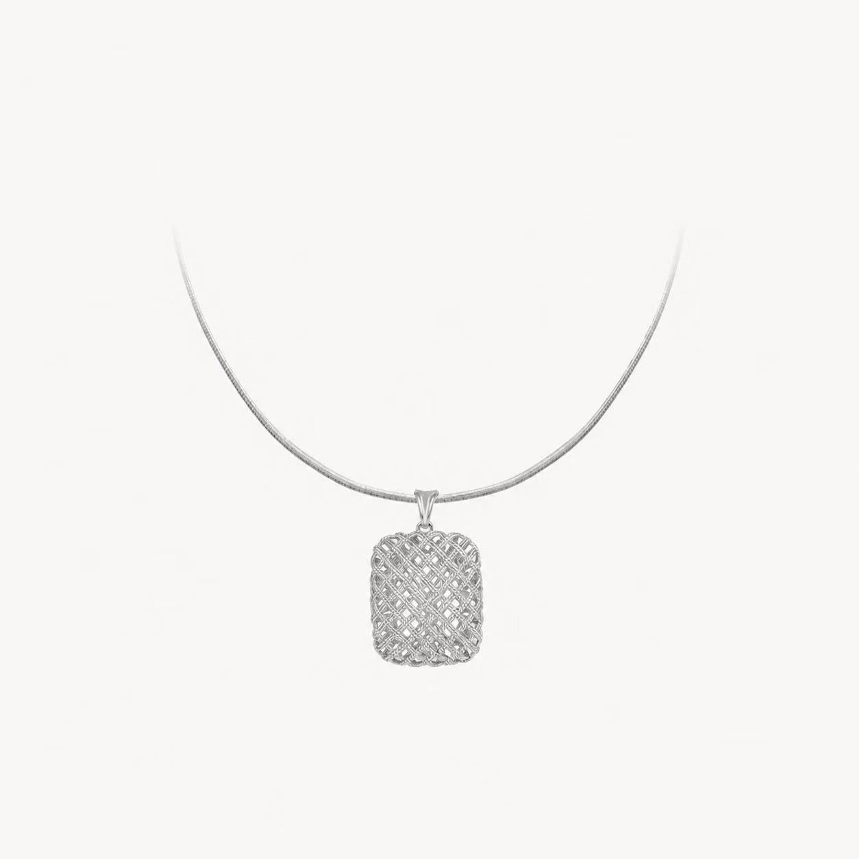Sugar Cube Woven Necklace