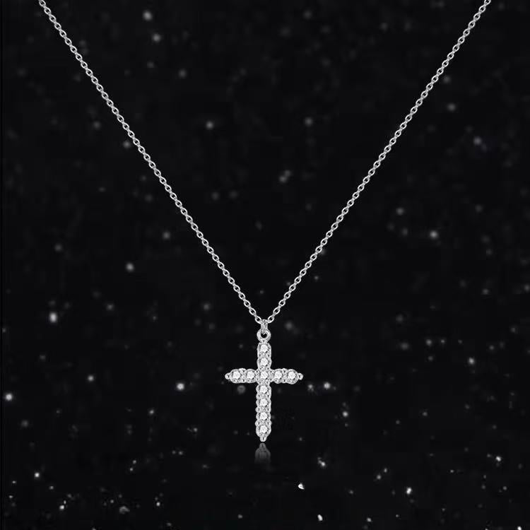 Zircon Cross Pendant Necklace