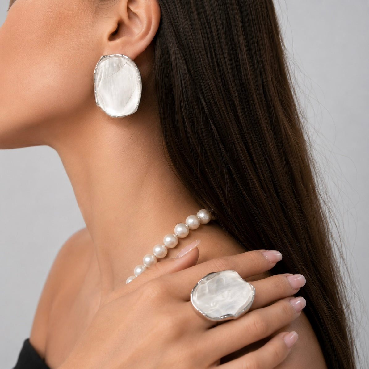 Luminous Spring Stud Earrings