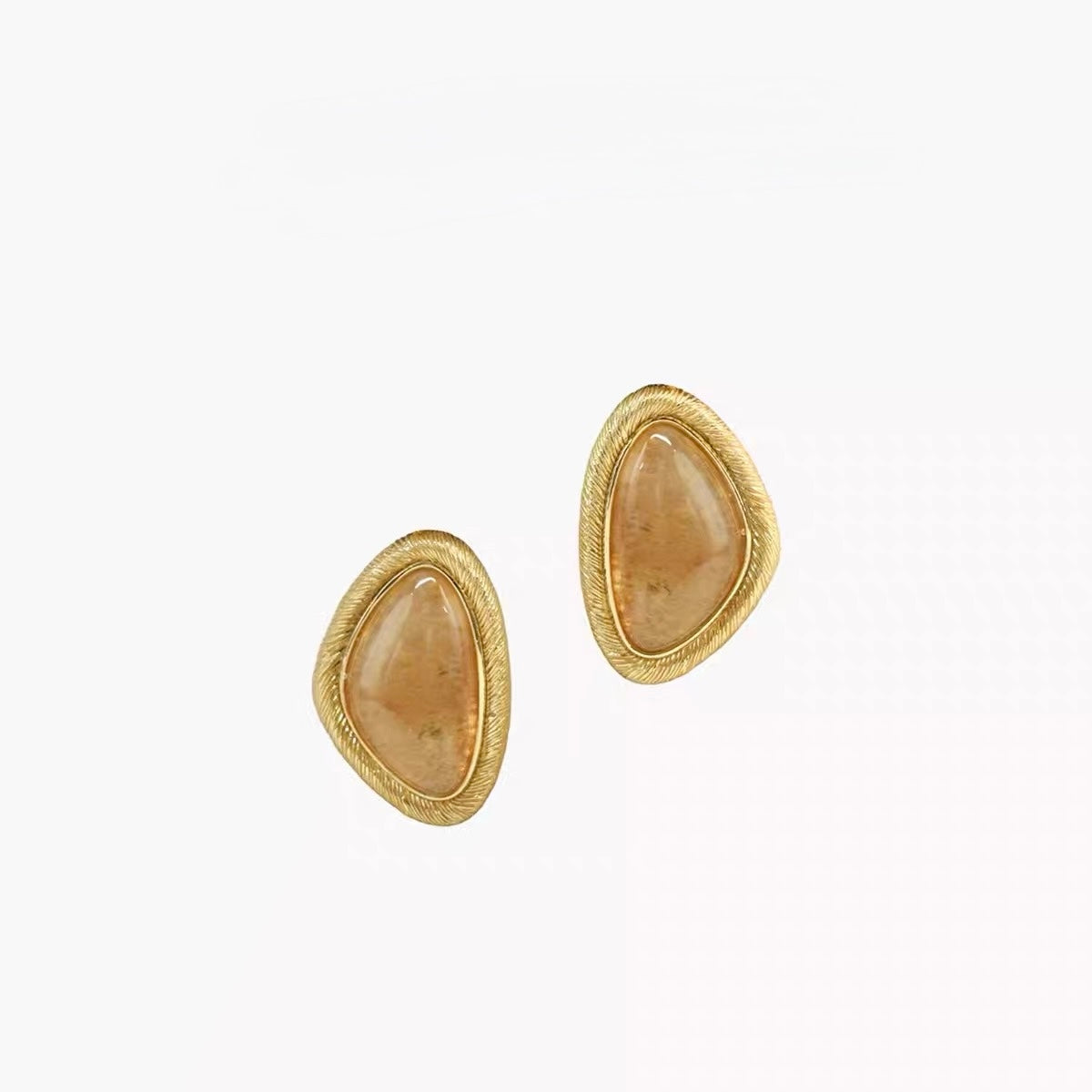 Velora Solo Tria Natural Stone Drop Earrings