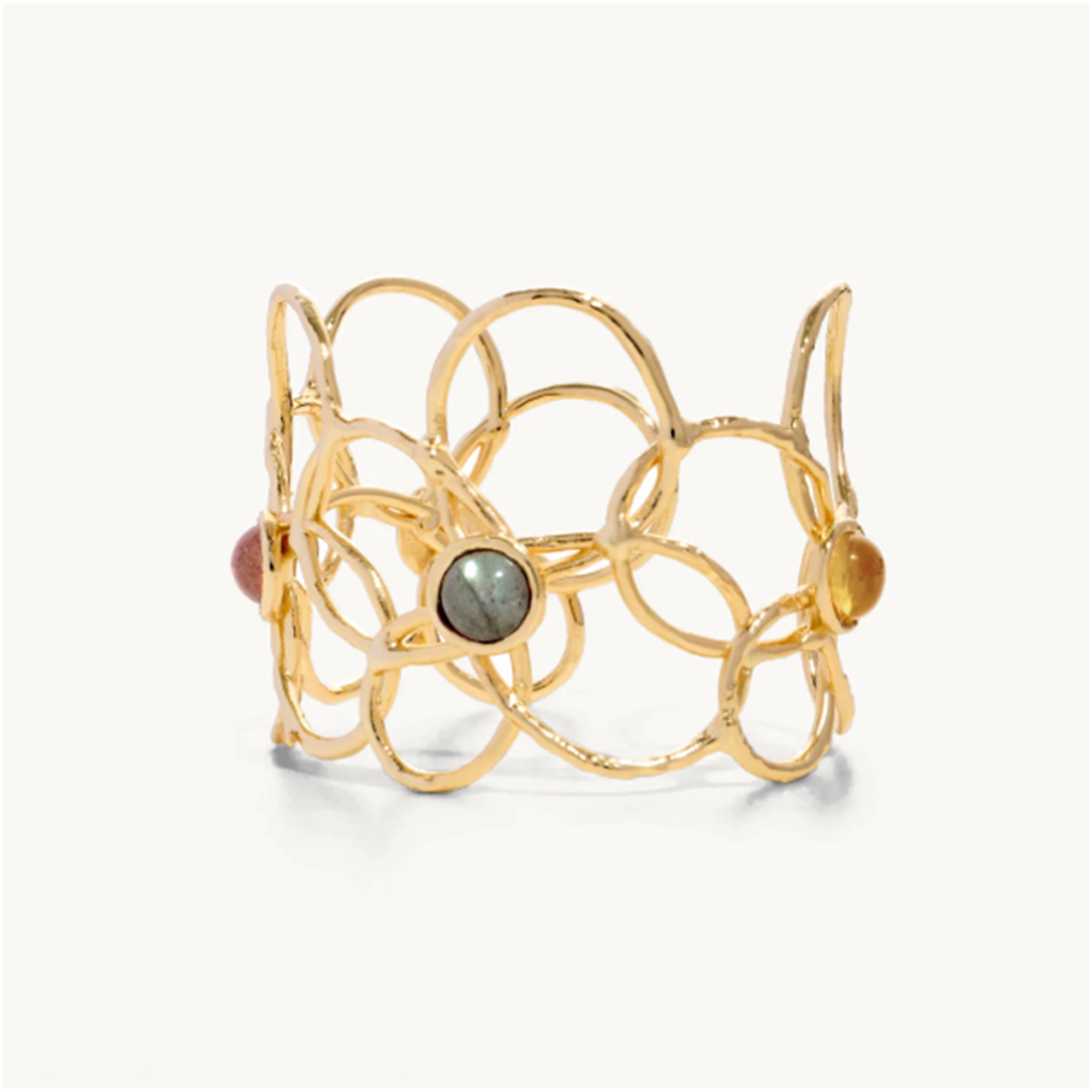 Flora Openwork Flower Cuff Bracelet
