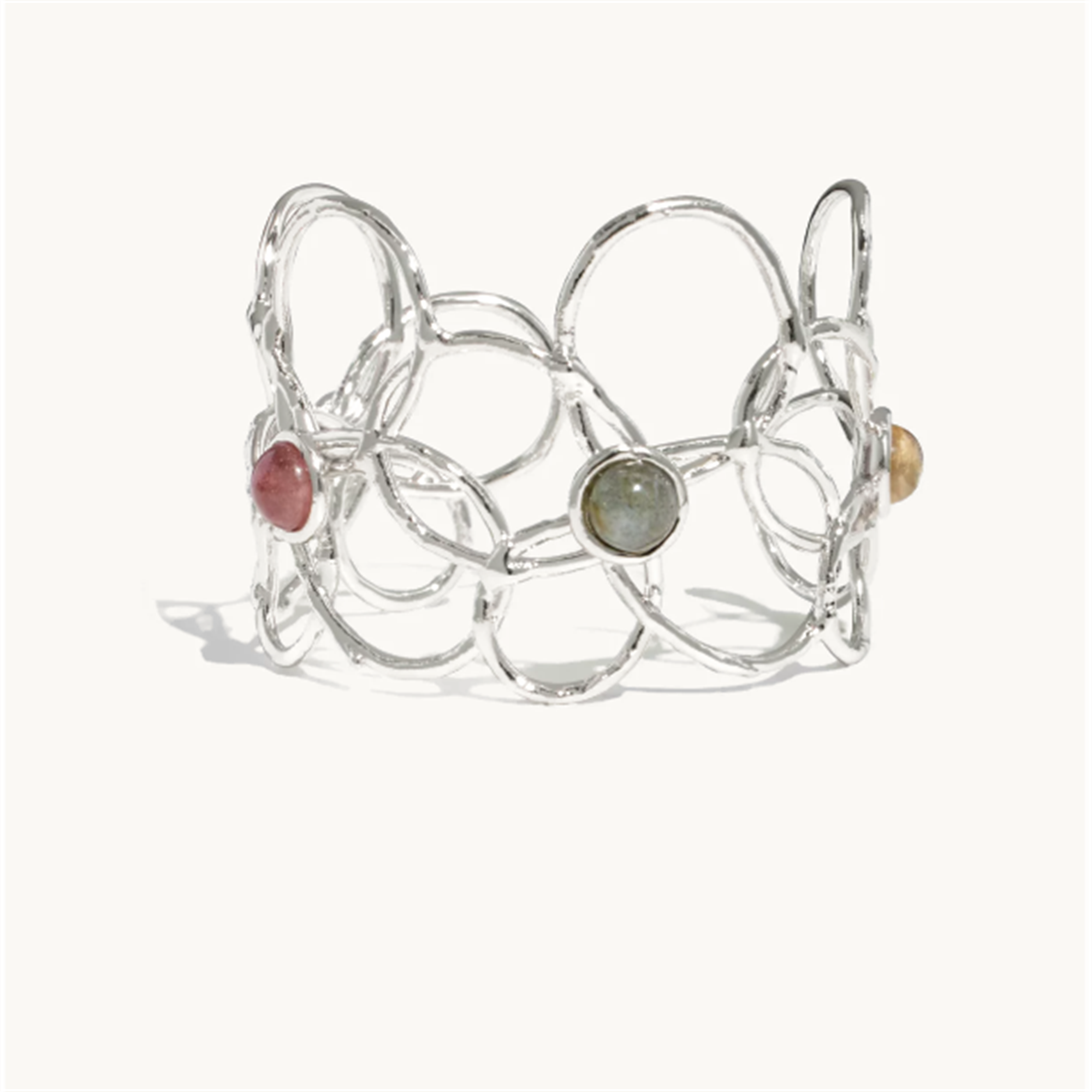 Flora Openwork Flower Cuff Bracelet