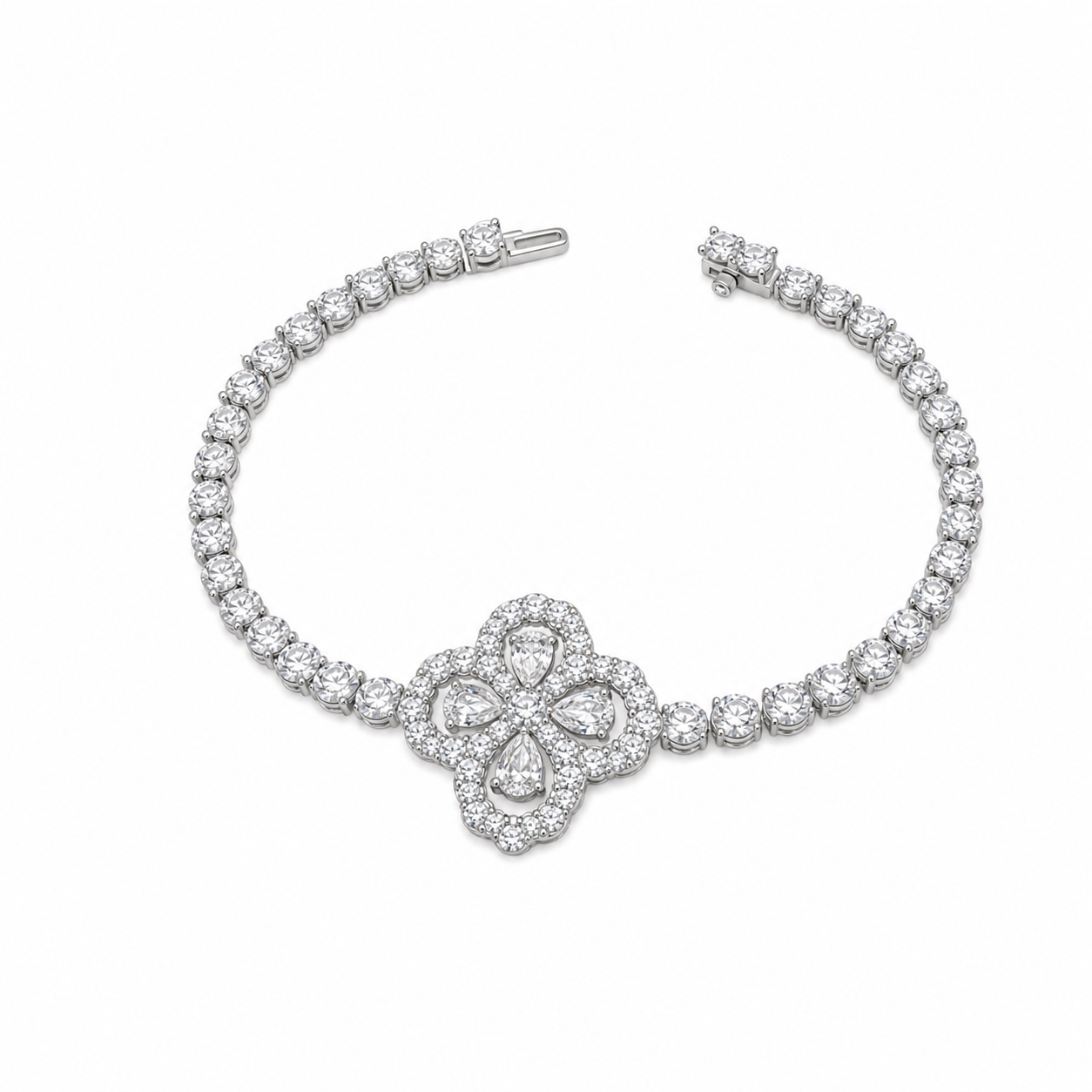 Loop Four Leaf Clover Tennis Bracelet