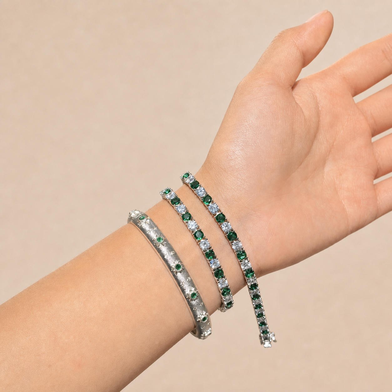 Celestine Emerald Tennis Bracelet