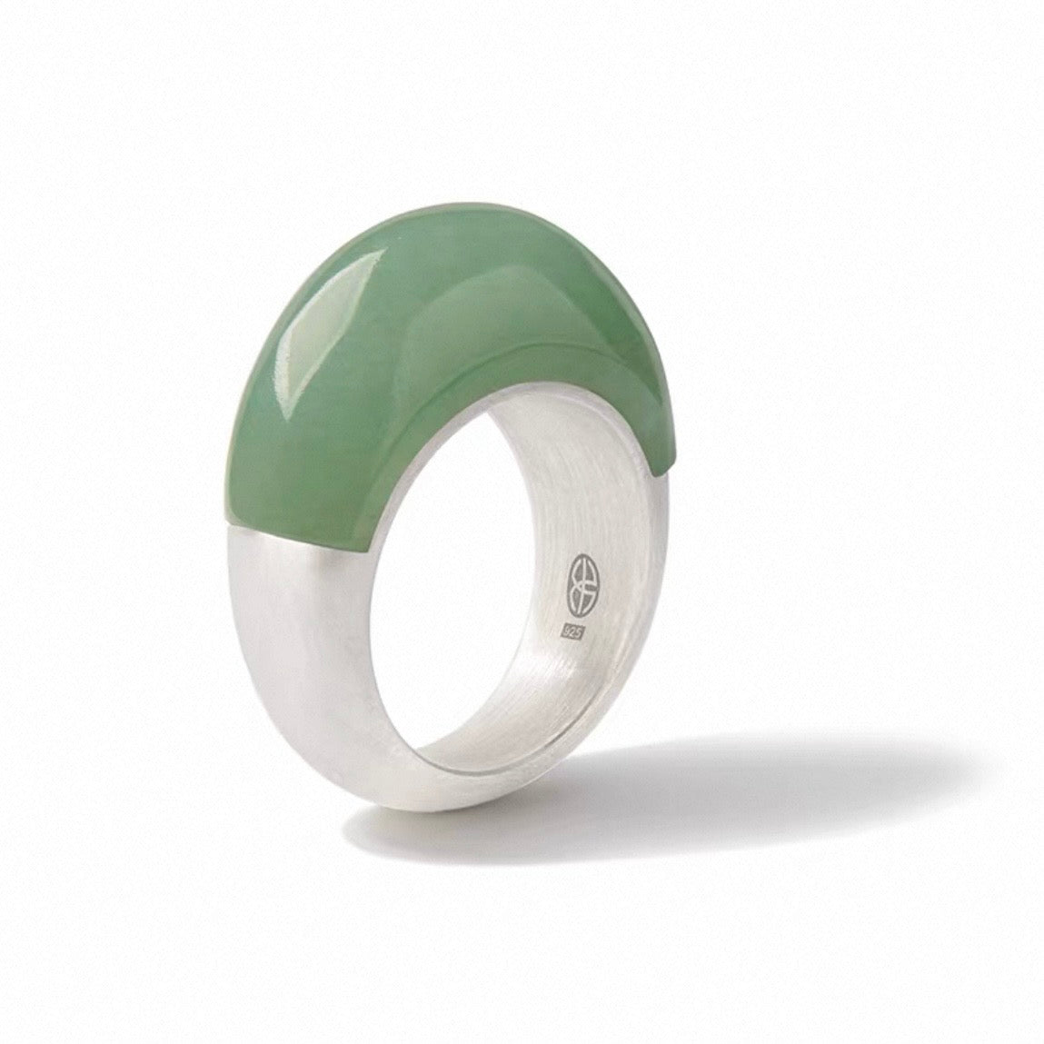 Acqua Brushed Silver Acqua Ring