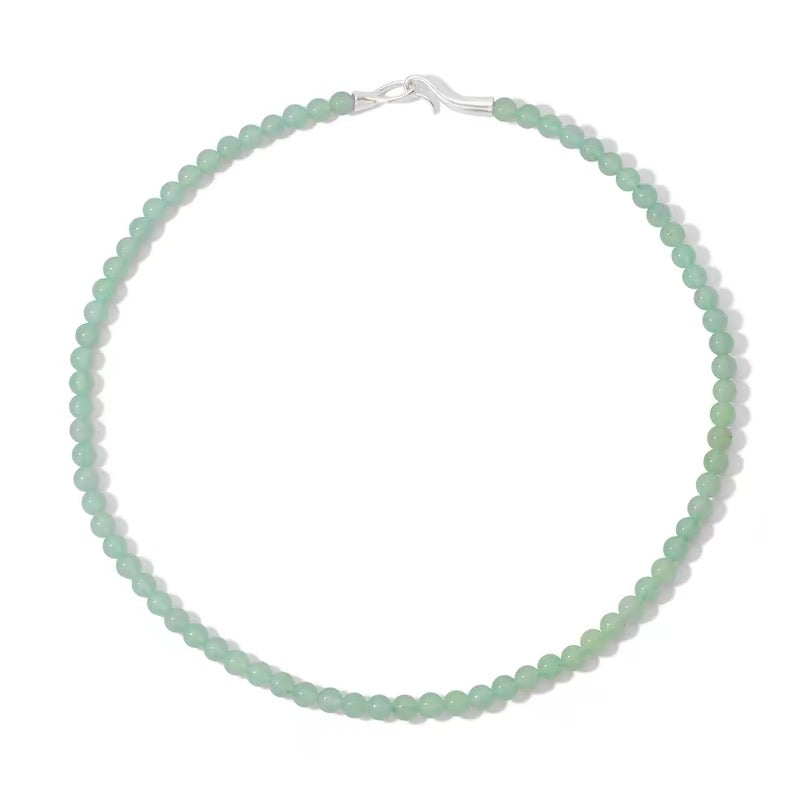 Acqua Green Aventurine Beaded Necklace