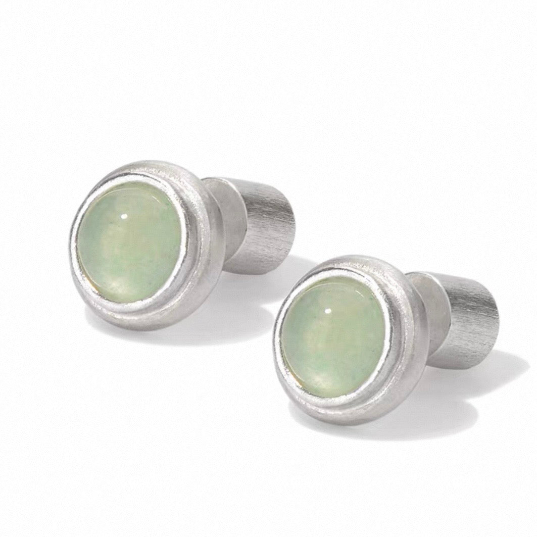 Mini Green Aventurine Stud Earrings