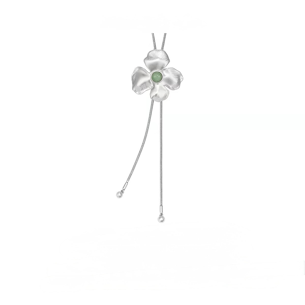 Green Aventurine Iris Adjustable Lariat Necklace
