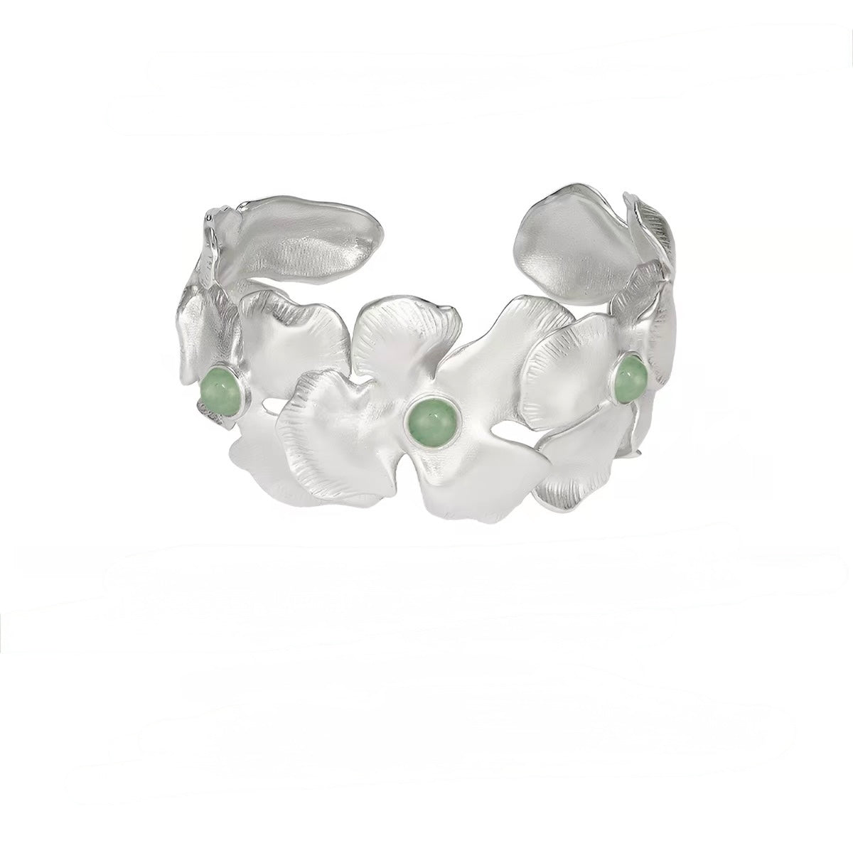 Green Aventurine Iris Cuff Bracelet