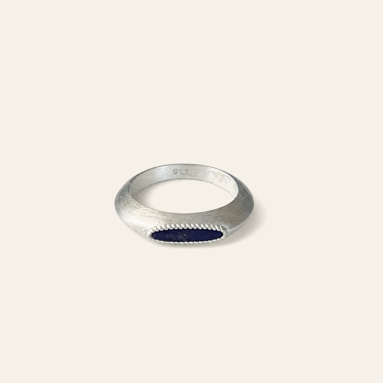 Soft Ridge Natural Gemstone Ring