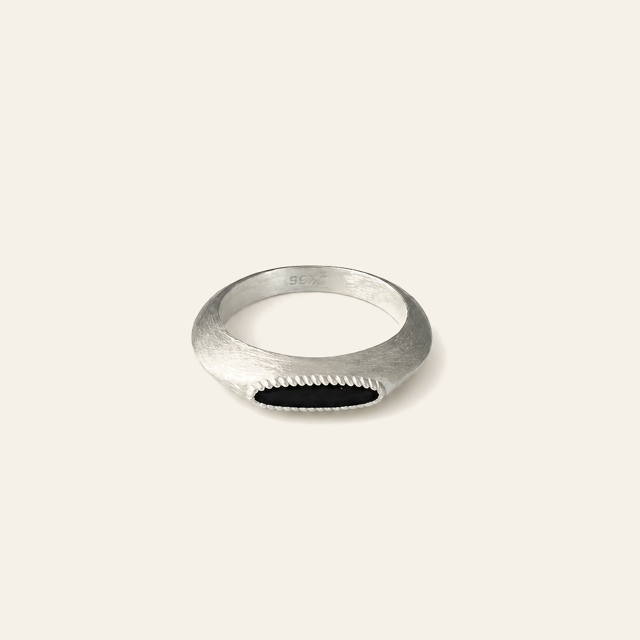 Soft Ridge Natural Gemstone Ring