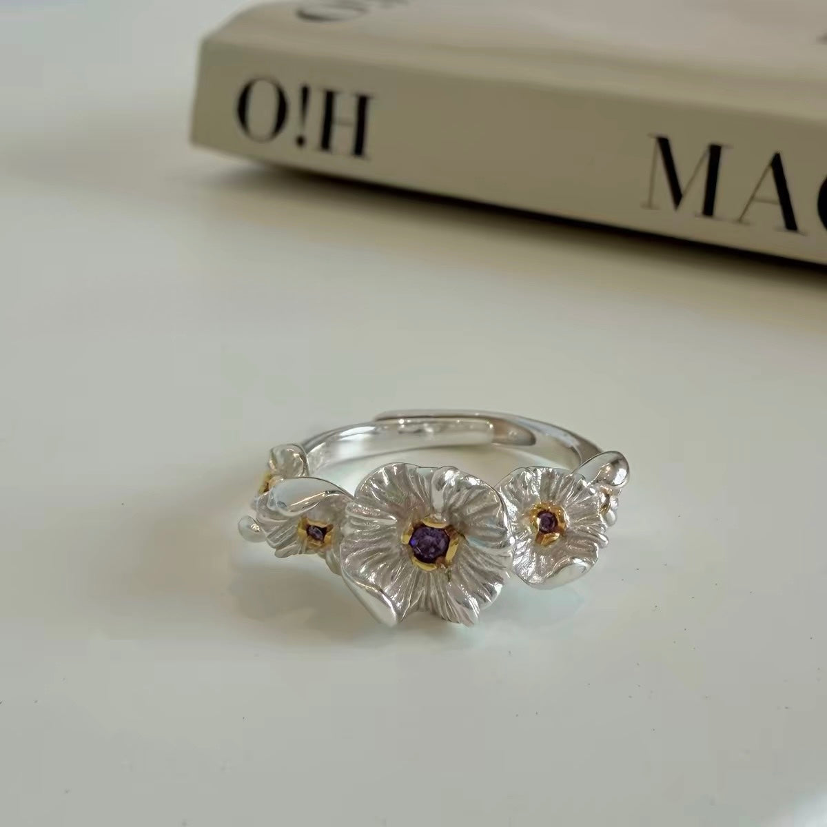 Mandala Gradient Bloom Ring