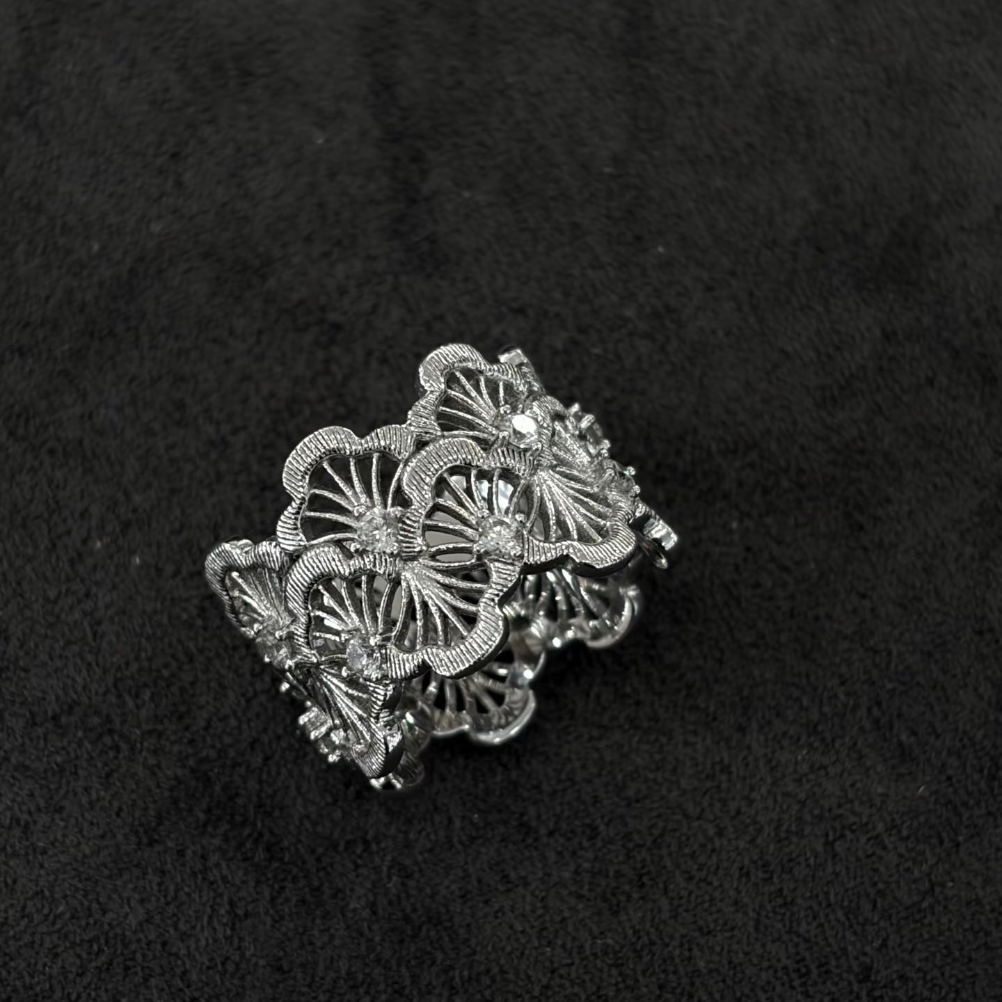 Silver Lace Filigree Ring