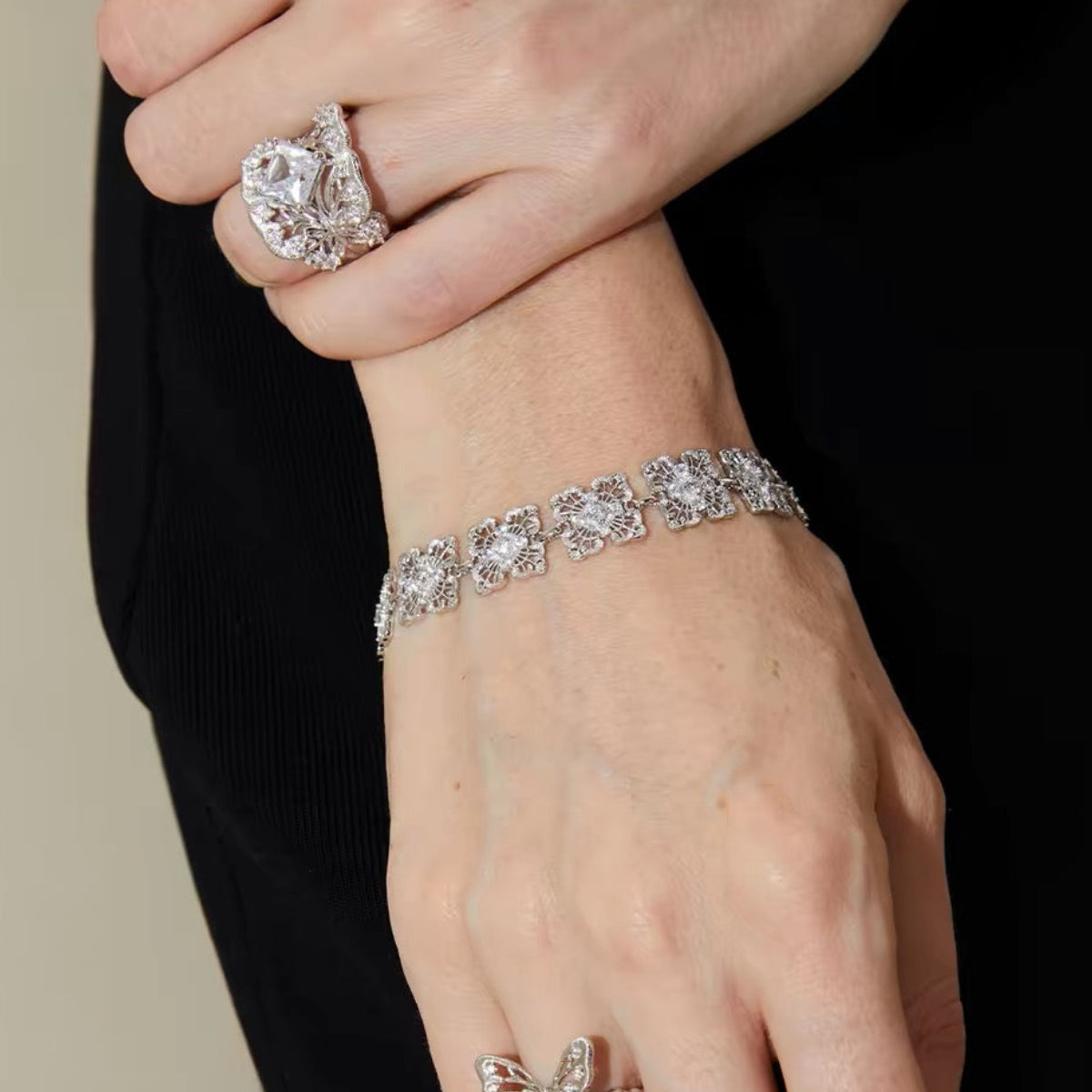 Silver Lace Filigree Bracelet
