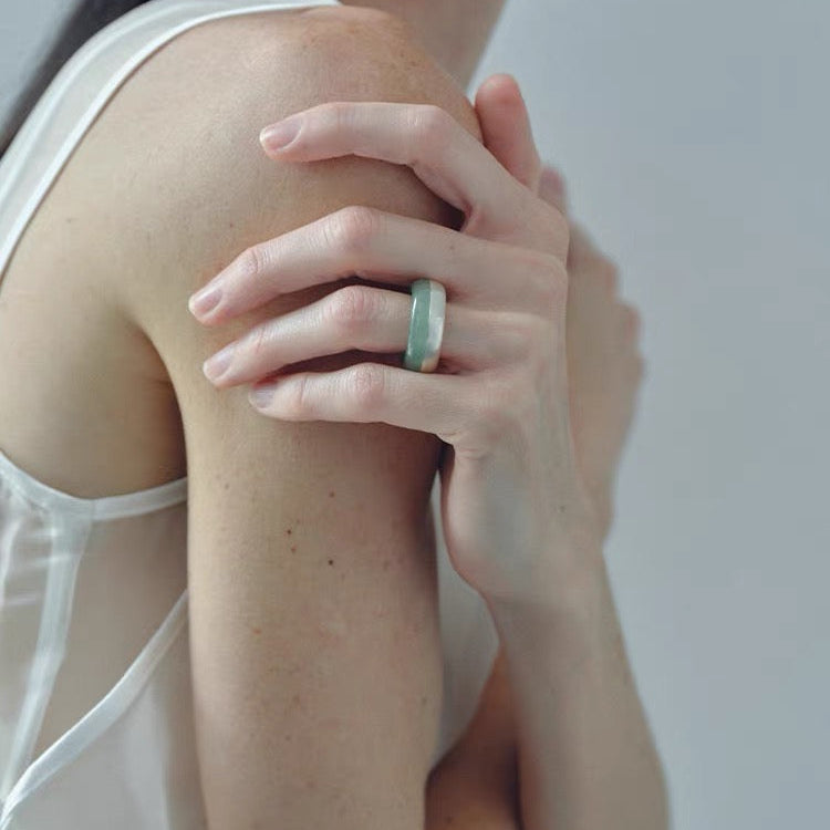 Acqua  Green Aventurine Ring