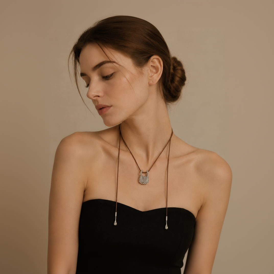 Luminous Woven Pendant Necklace