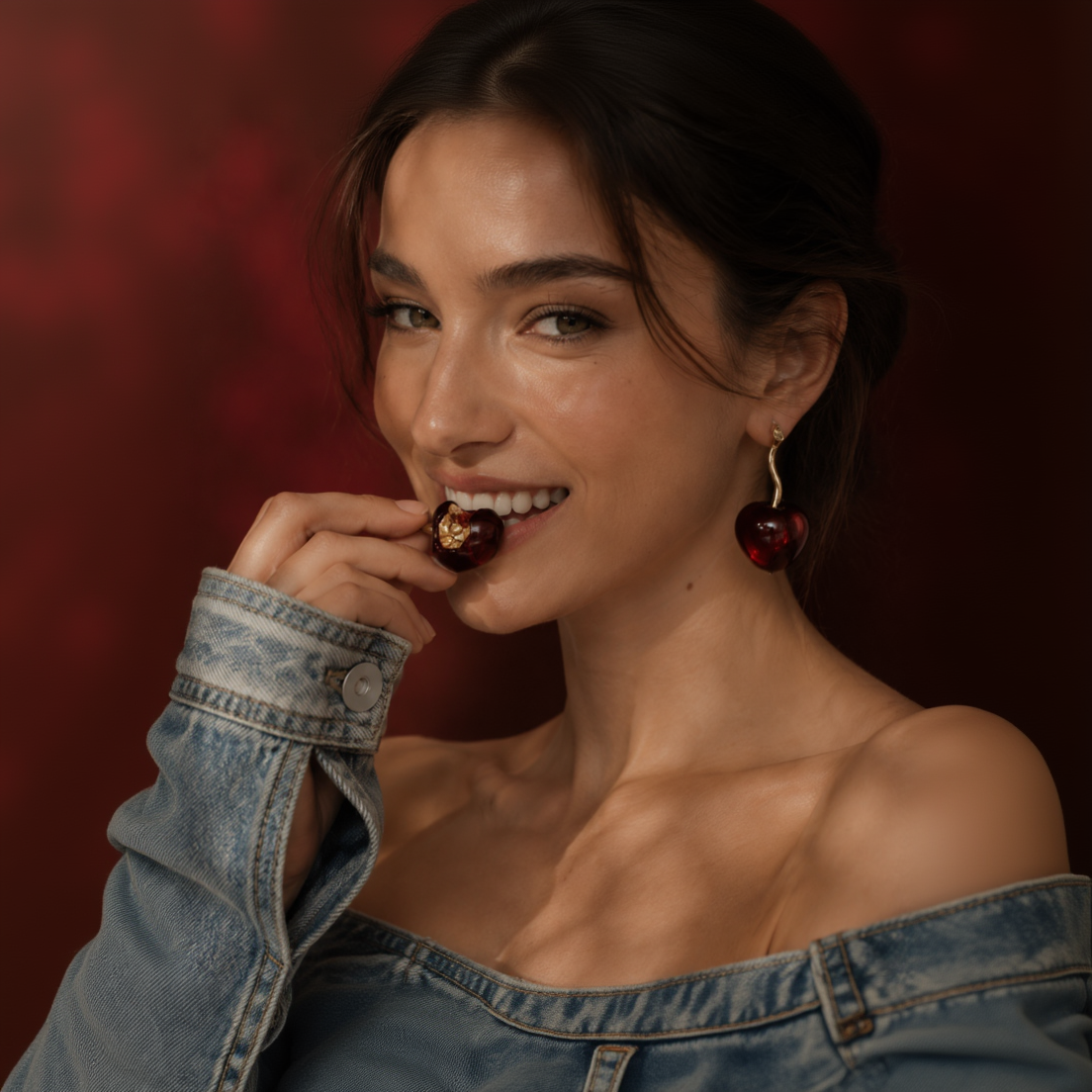 Bitten Apple Drop Earrings