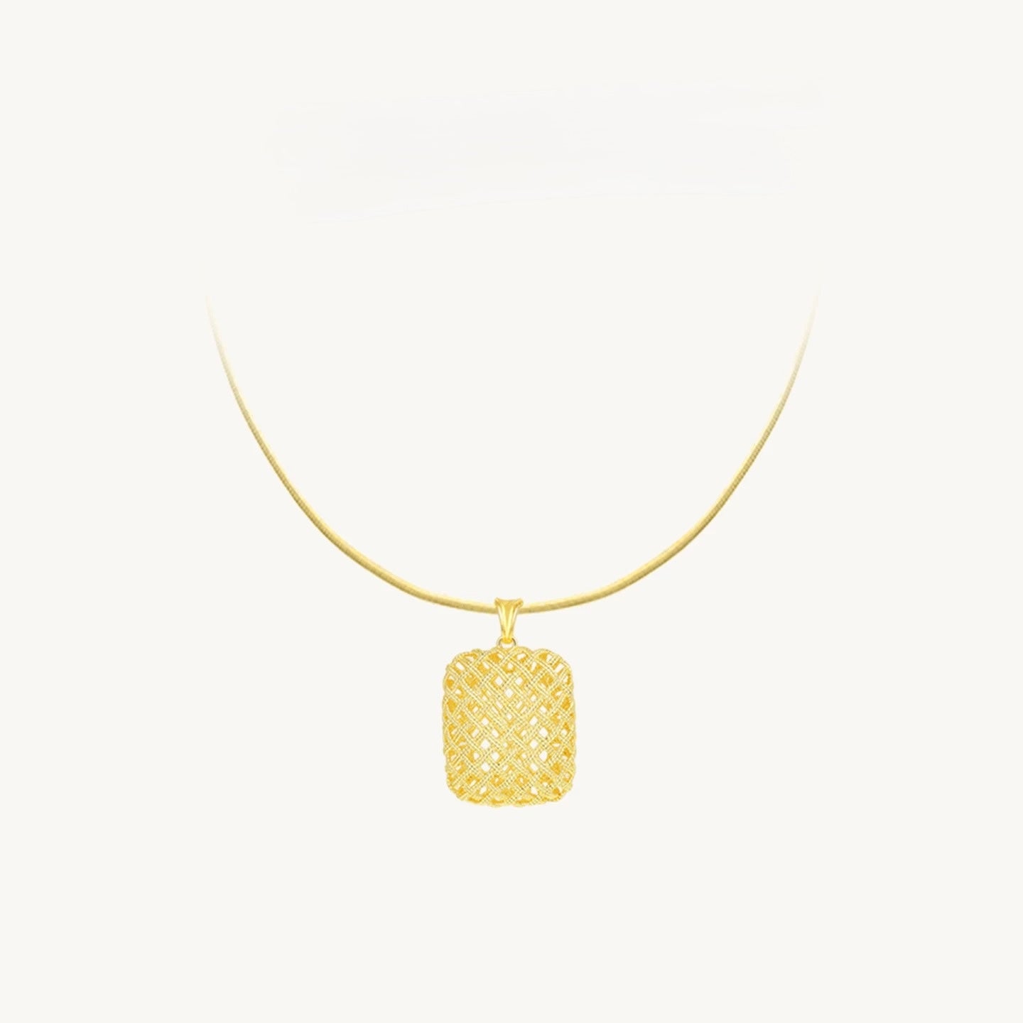 Sugar Cube Woven Necklace