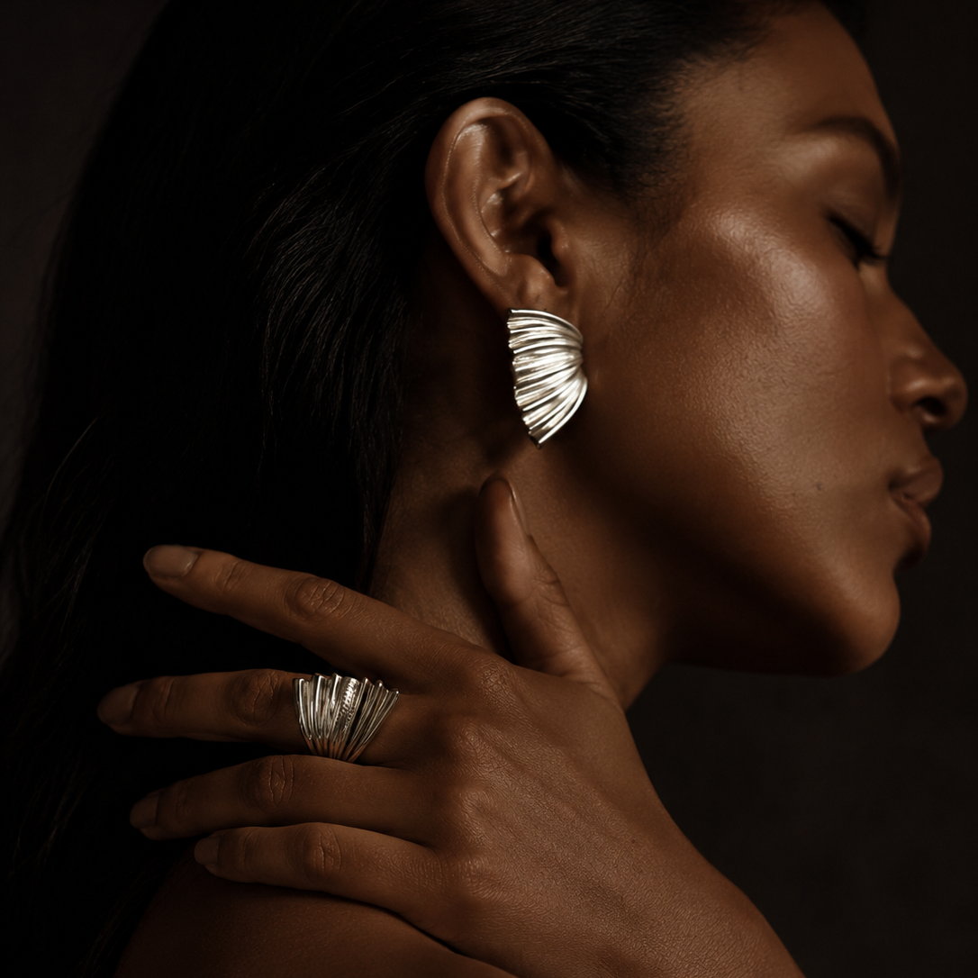 Palm Leaf Sculptural Ring