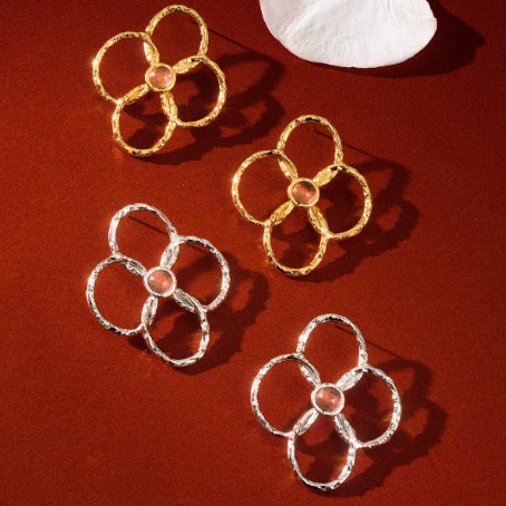 Flora Openwork Flower Earrings