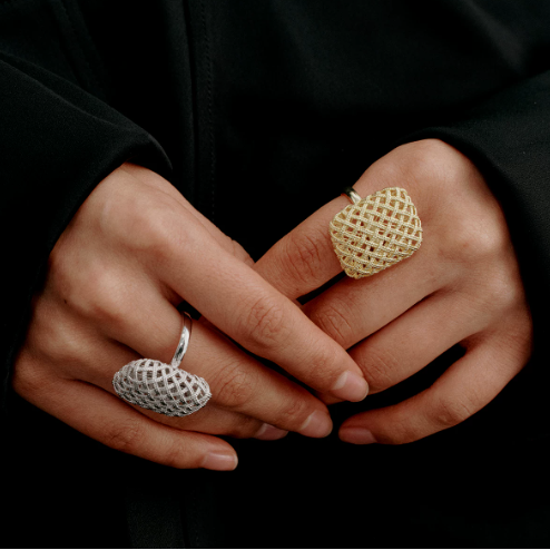 Sugar Cube Woven Ring